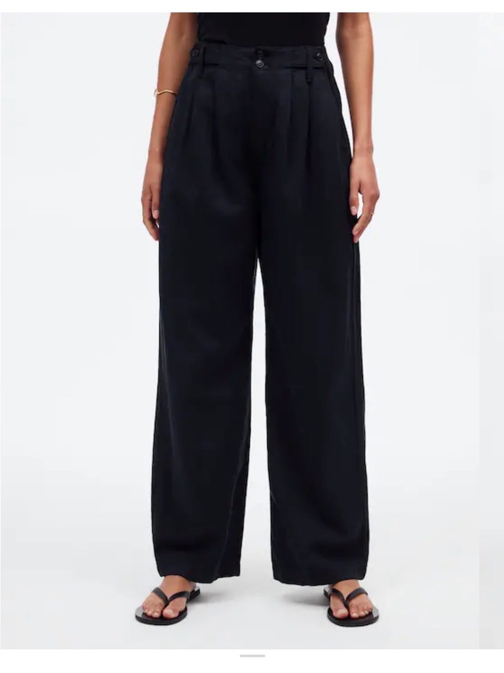 Madewell Harlow Black Wide-Leg Pants